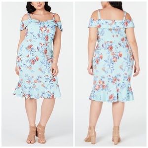 Love Squared Plus Off-The-Shoulder Floral Dress